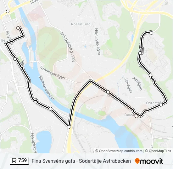 759 Bus Line Map