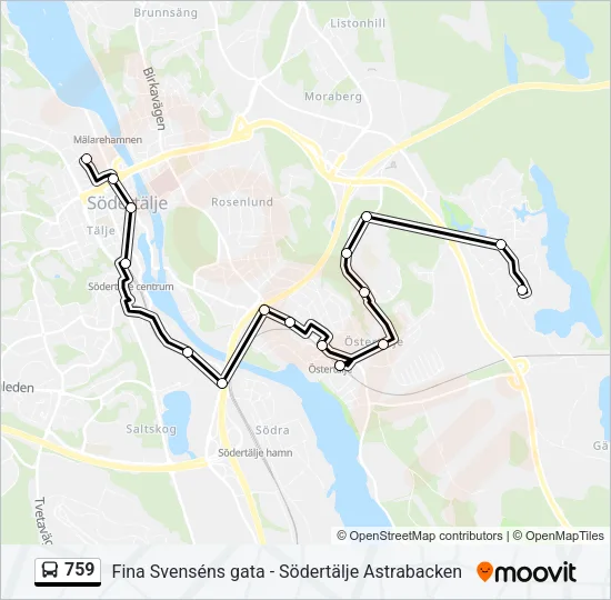759 Bus Line Map