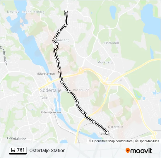 761 Bus Line Map