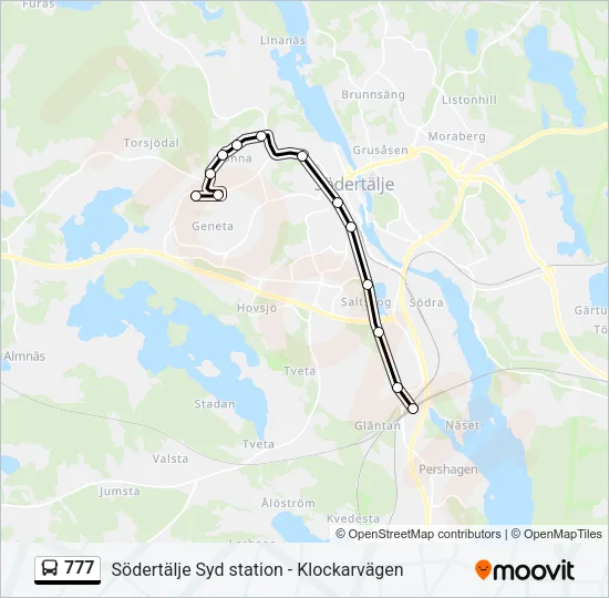 777 Bus Line Map