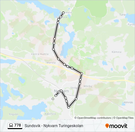778 Bus Line Map