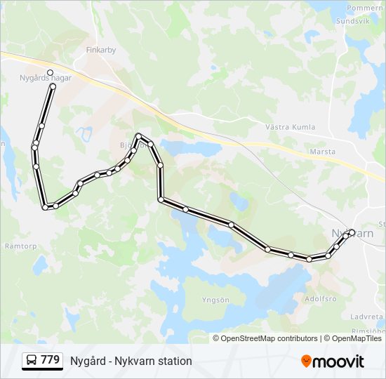 779 bus Line Map