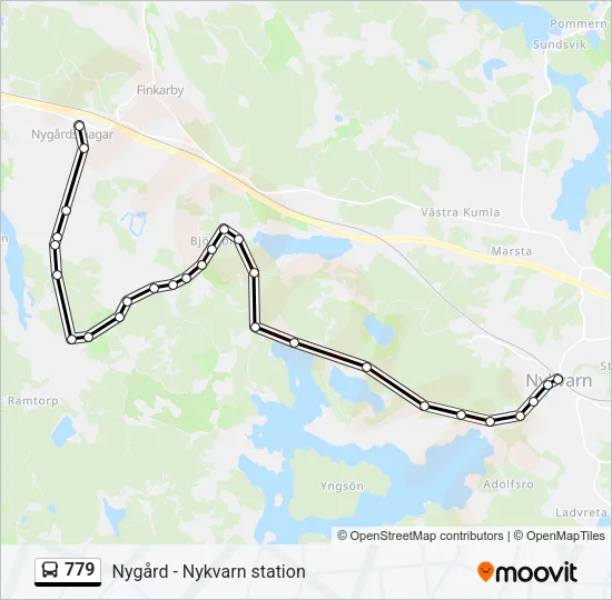 779 Bus Line Map
