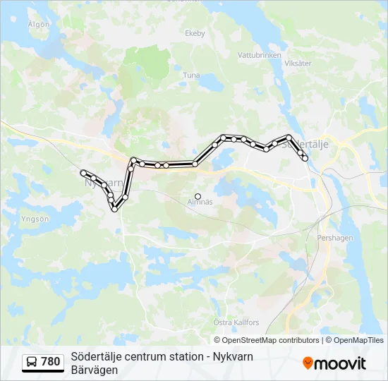 780 Bus Line Map
