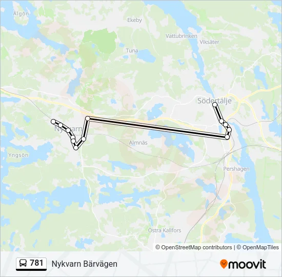 781 Bus Line Map