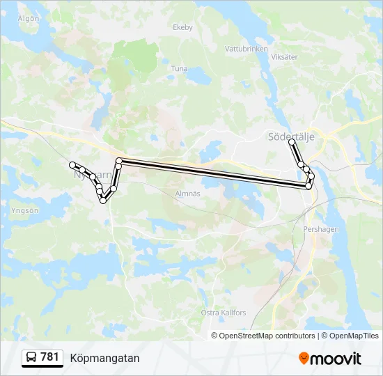 781 Bus Line Map