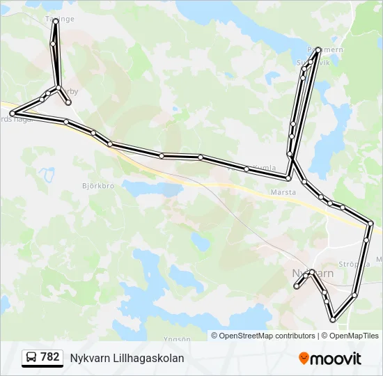 782 Bus Line Map