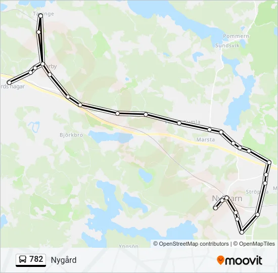 782 Bus Line Map