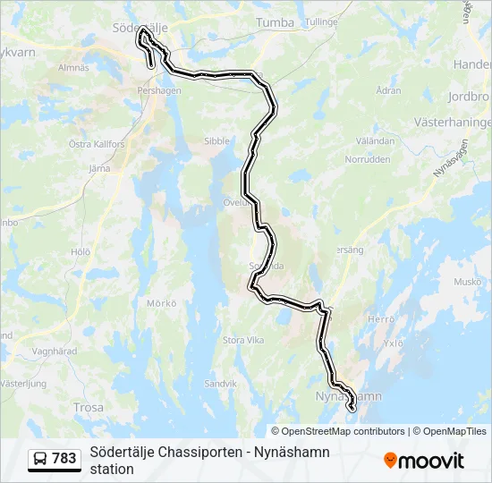 783 Bus Line Map
