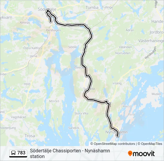 783 Bus Line Map