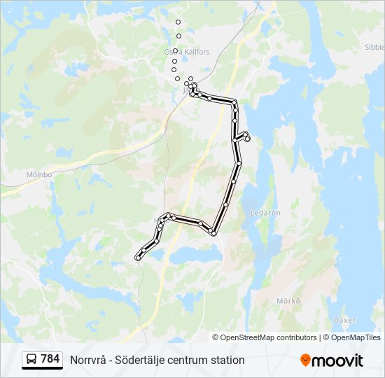 784 bus Line Map