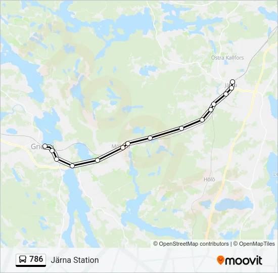 786 Bus Line Map