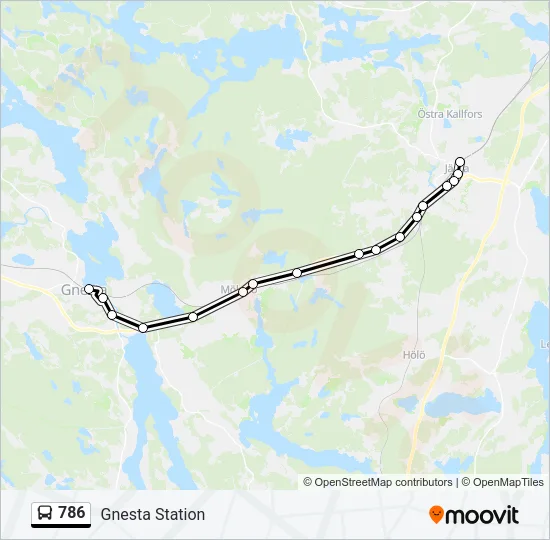 786 Bus Line Map