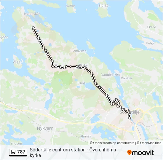 787 Bus Line Map