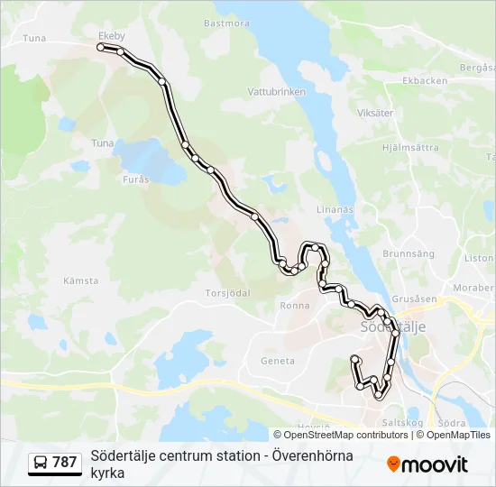 787 Bus Line Map