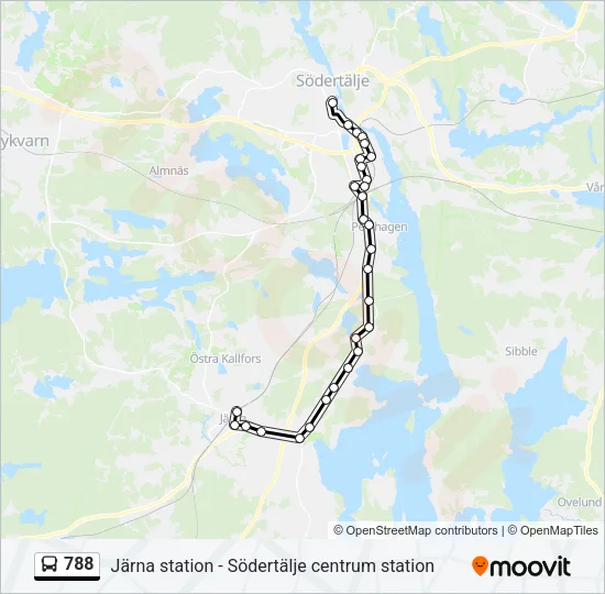 788 Bus Line Map
