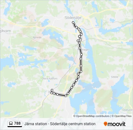 788 Bus Line Map