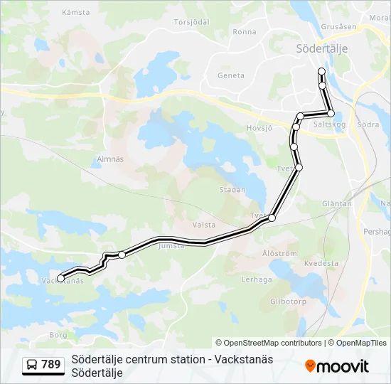 789 Bus Line Map