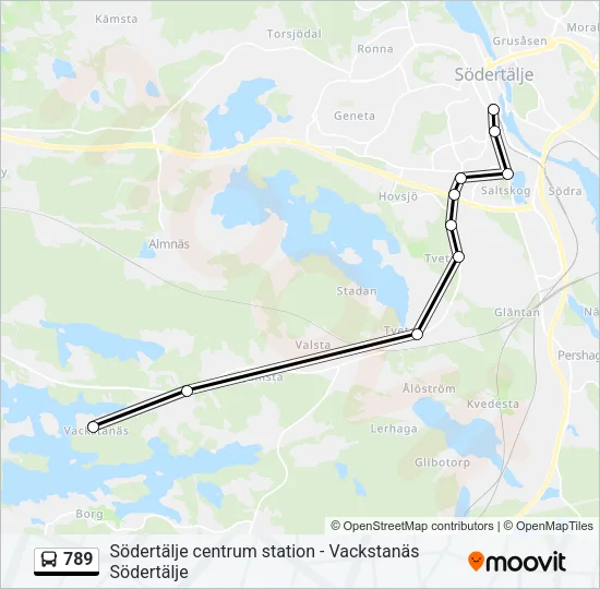 789 Bus Line Map