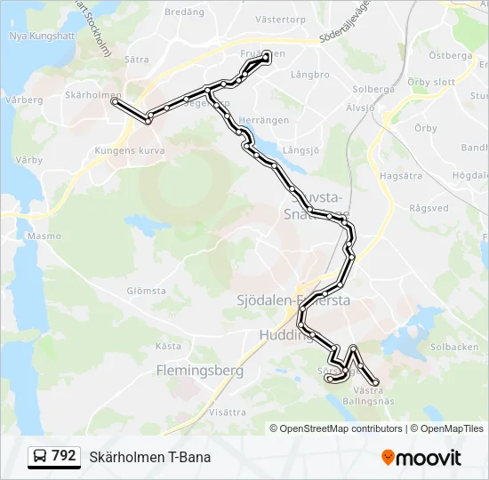 792 Bus Line Map