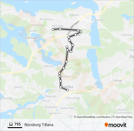 795 Bus Line Map