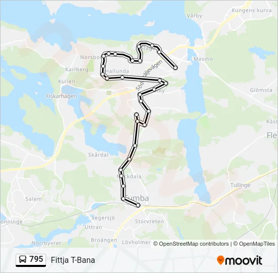 795 Bus Line Map