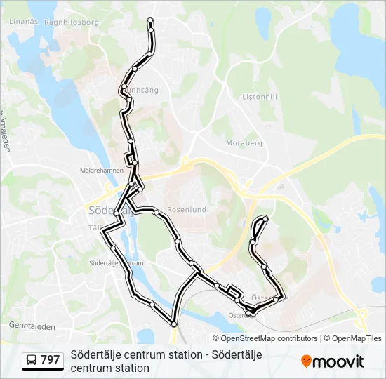 797 Bus Line Map