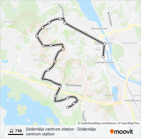 798 Bus Line Map
