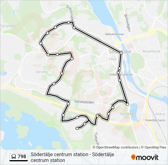 798 Bus Line Map