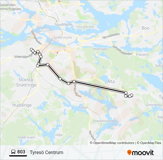 803 Bus Line Map