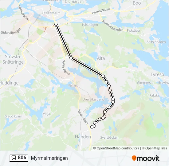 806 Bus Line Map