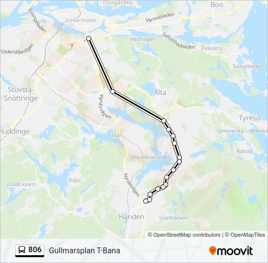 806 Bus Line Map