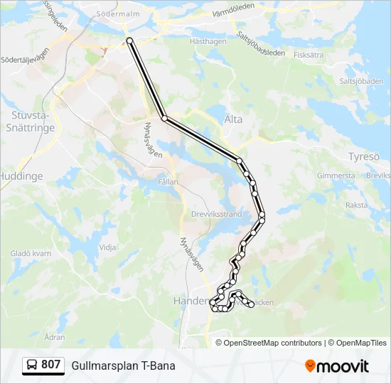 807 Bus Line Map
