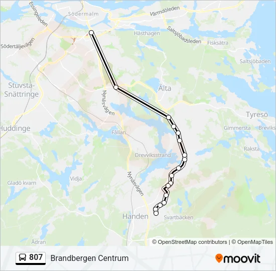 807 Bus Line Map
