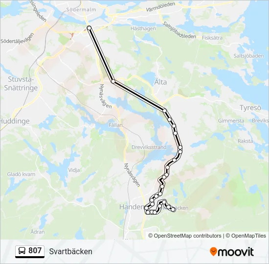 807 Bus Line Map