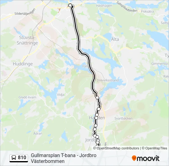 810 Bus Line Map