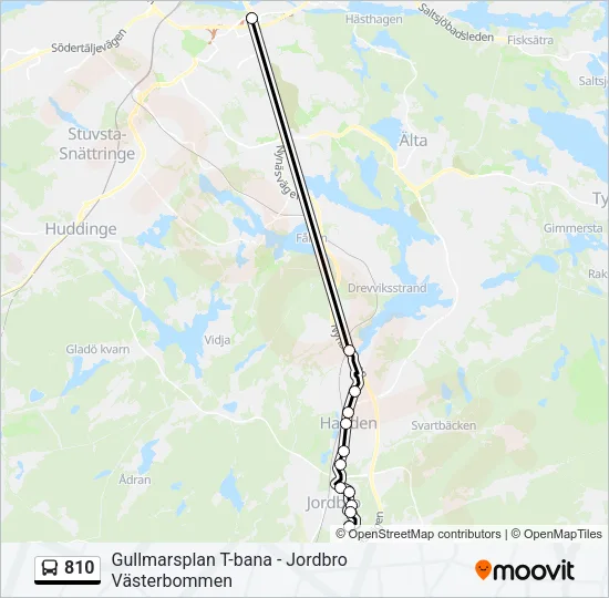810 Bus Line Map