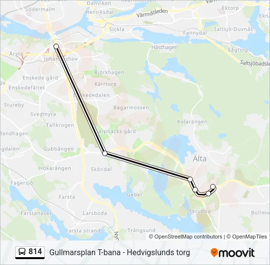 814 Bus Line Map