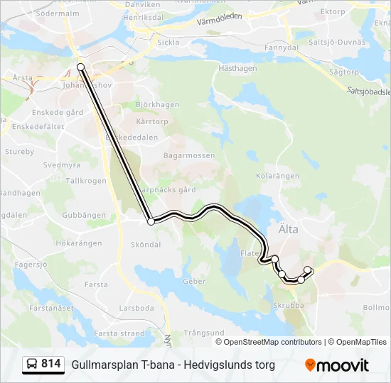 814 Bus Line Map