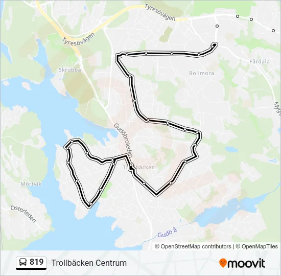819 Bus Line Map