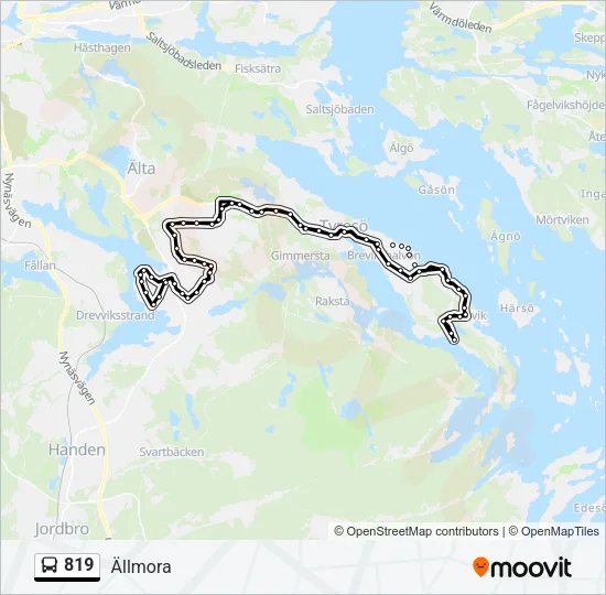 819 Bus Line Map