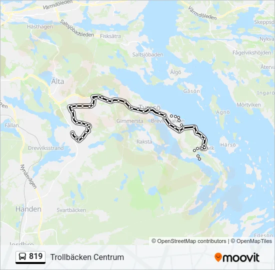 819 Bus Line Map