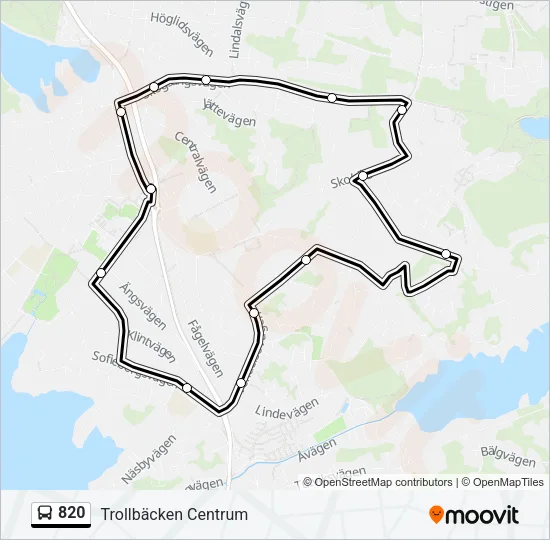 820 Bus Line Map