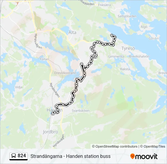 824 Bus Line Map