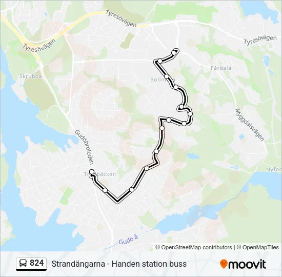 824 Bus Line Map