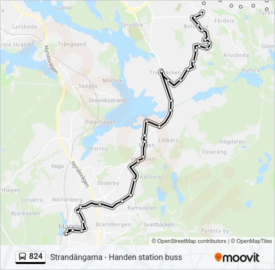 824 Bus Line Map