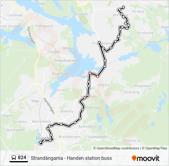 824 Bus Line Map