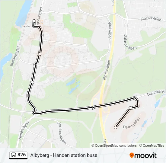 826 Bus Line Map