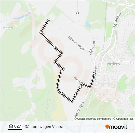 827 Bus Line Map