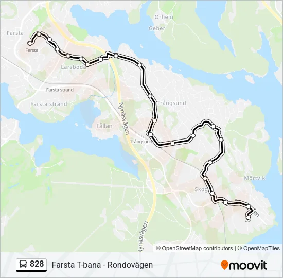 828 Bus Line Map